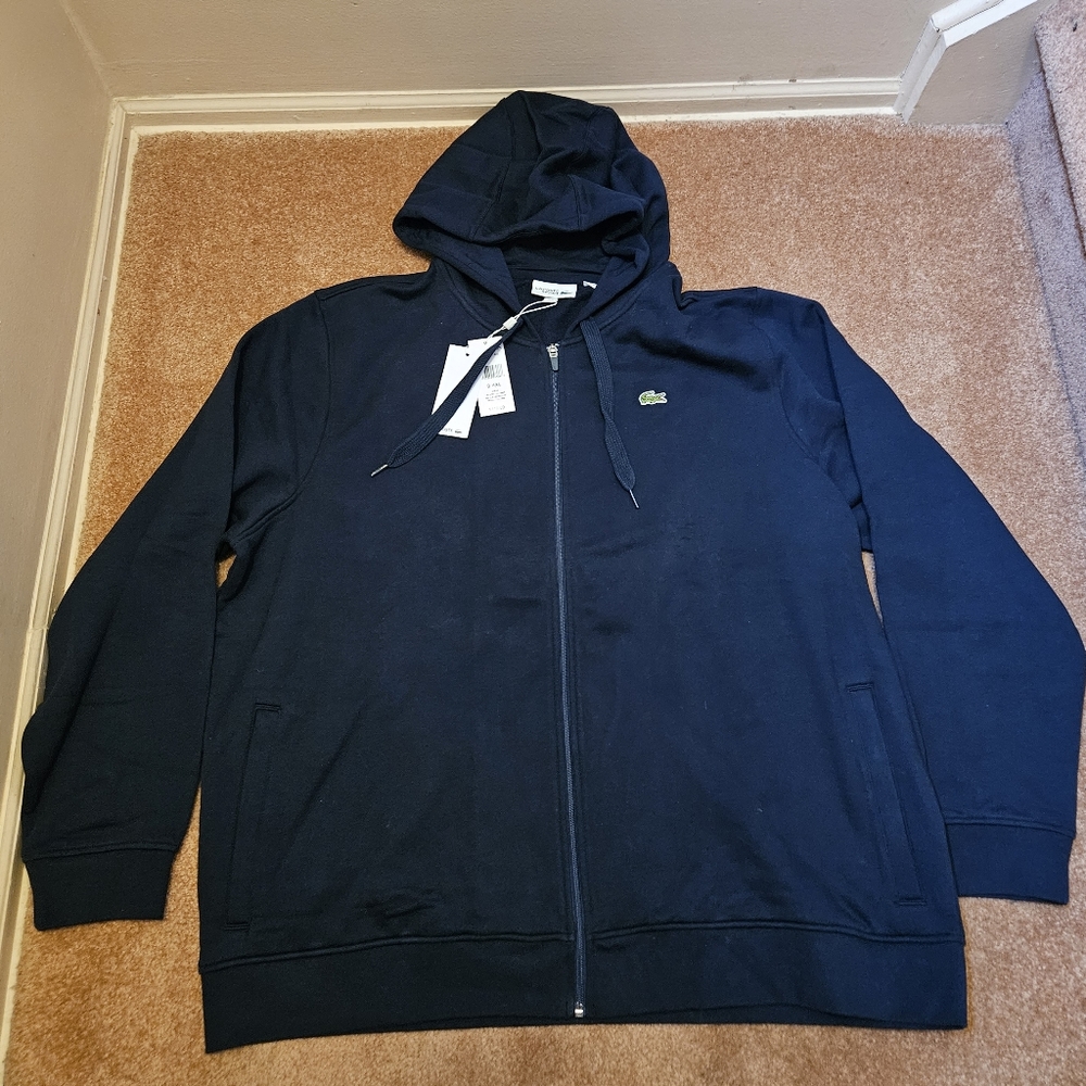 NWT Lacoste Sport Zip Up Hoodie Fleece Size 9 4XL